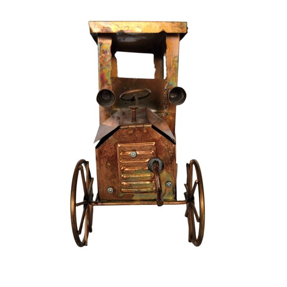Vintage Brass Copper Model T Style Car Music Box - Picture 2 of 11